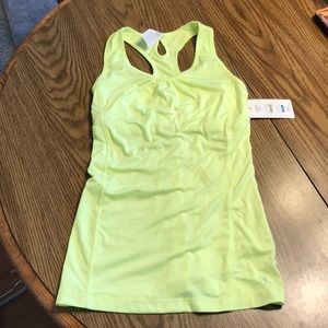 Danskins built in bra work out bra shelf